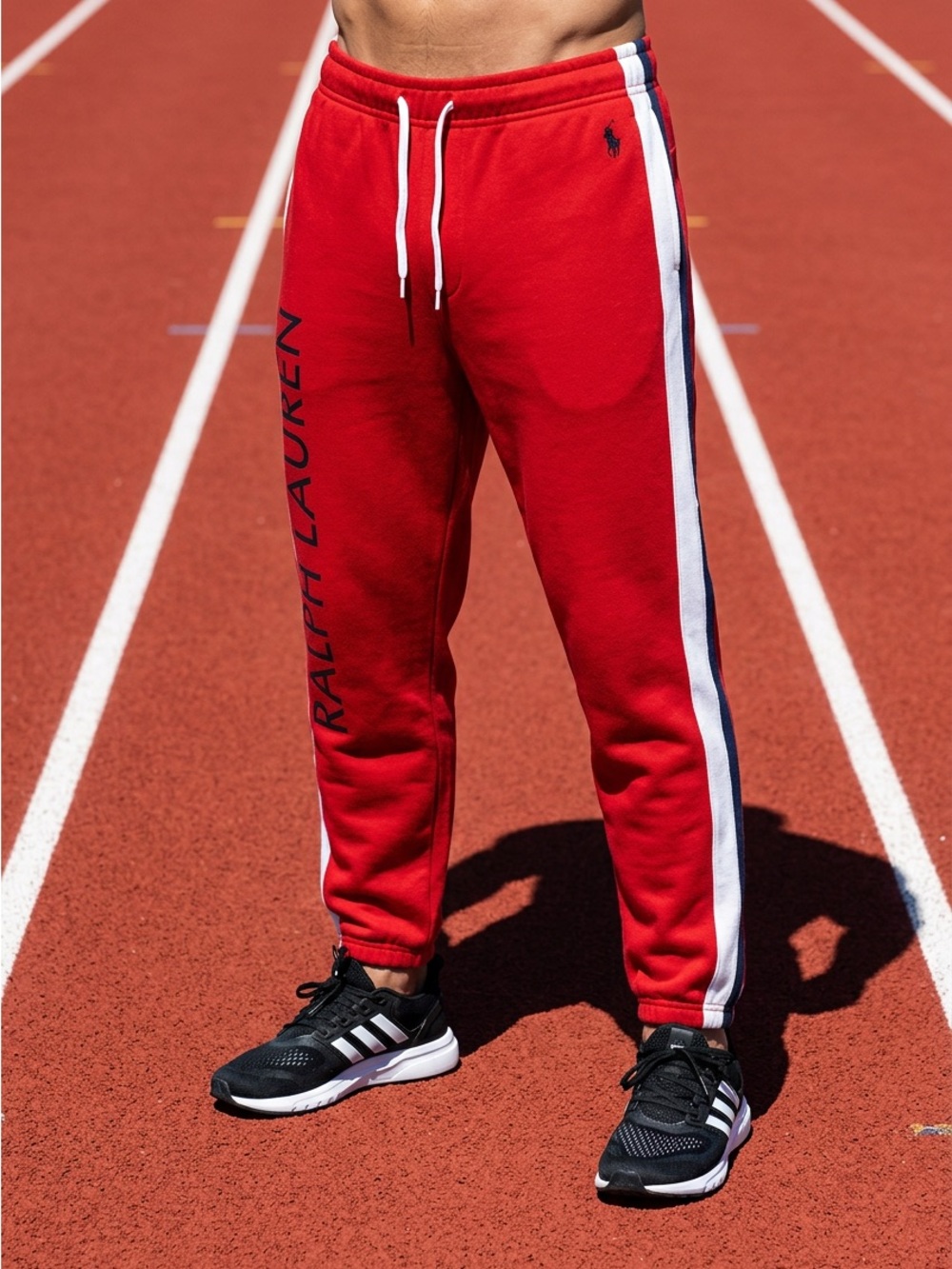Polo Ralph Lauren Mens Medium Fleece Lined Logo SweatPants Joggers $138